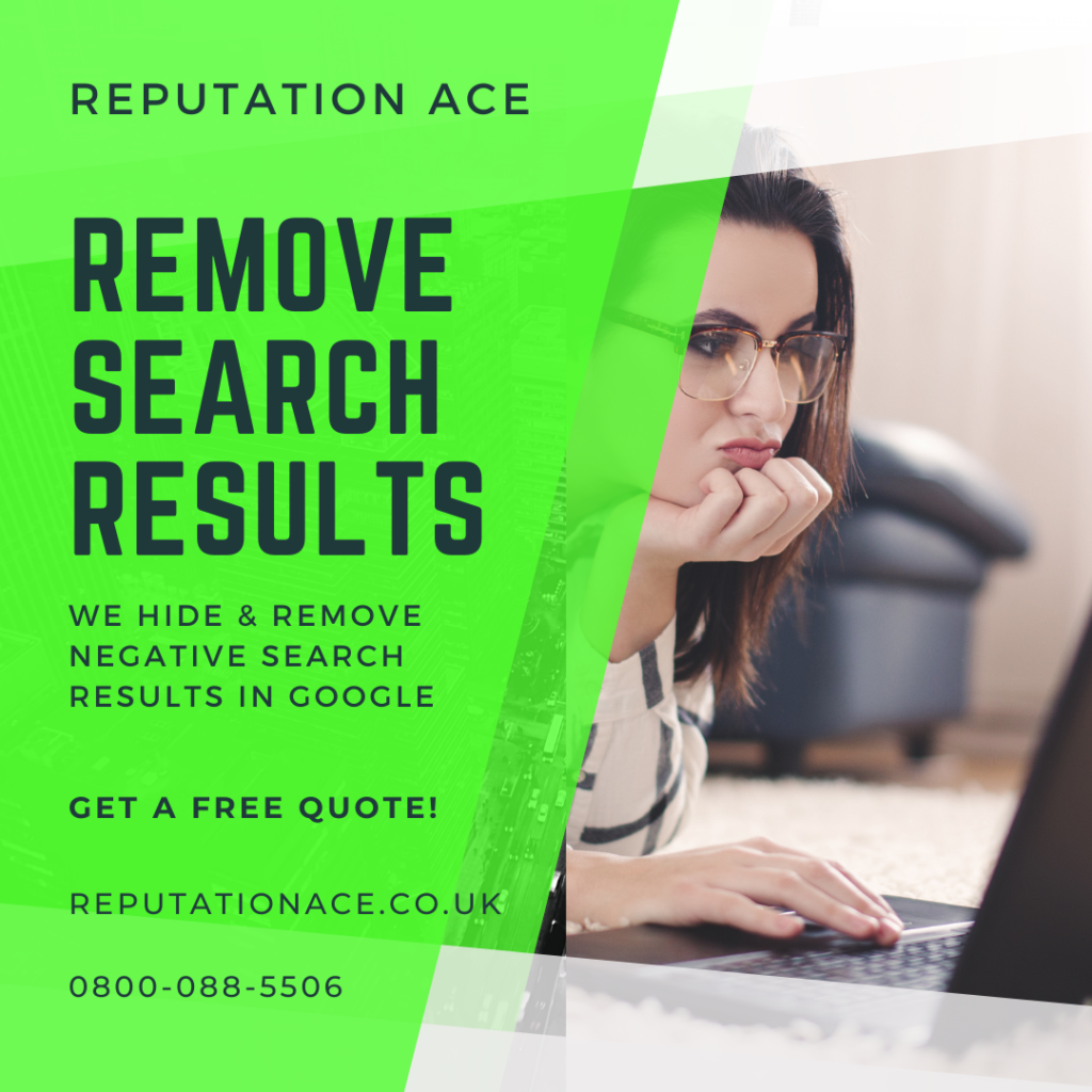 hide bad reviews, remove negative search results from google